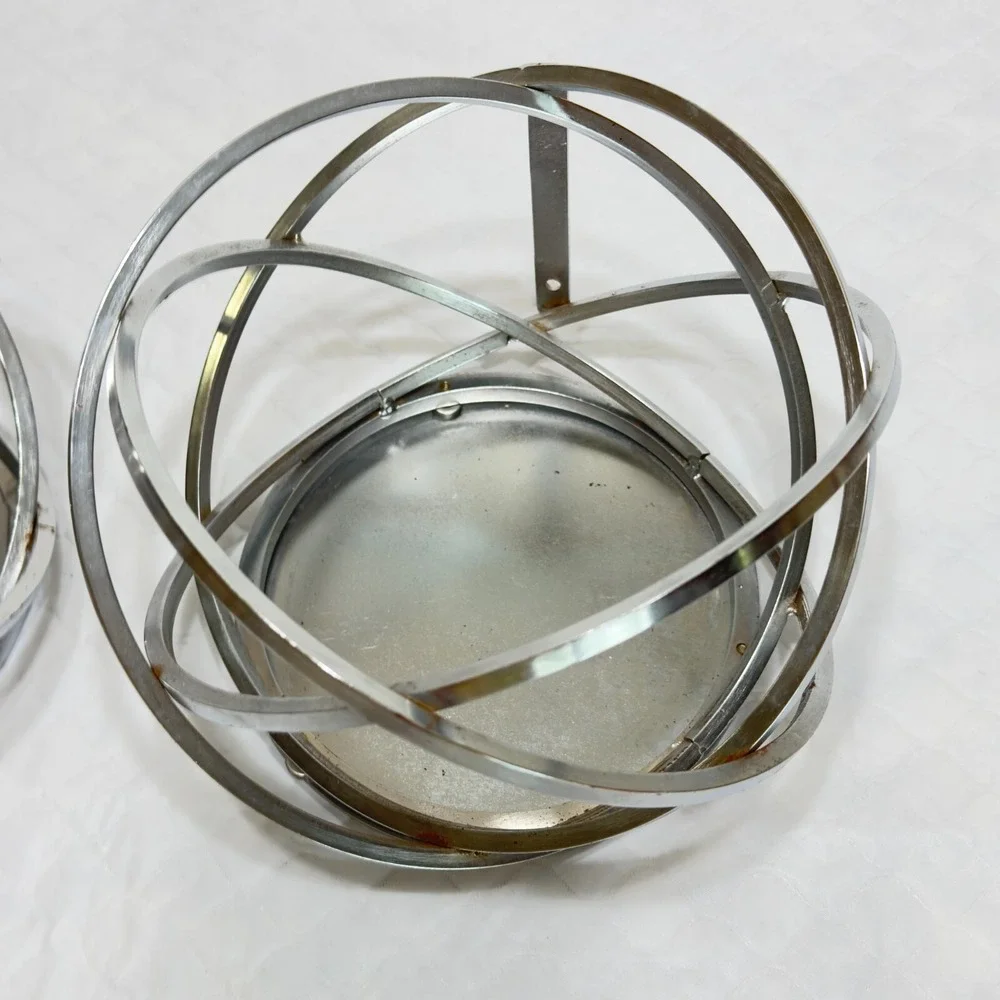 Z Gallerie Revolve Silver Wall Sconce Pair Taper Holder 18